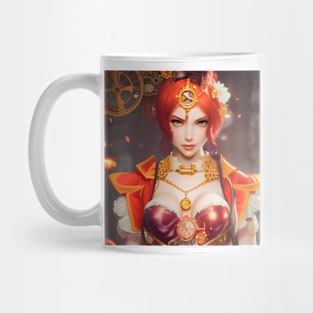 Beautiful Elegant Steampunk Redhead Mug